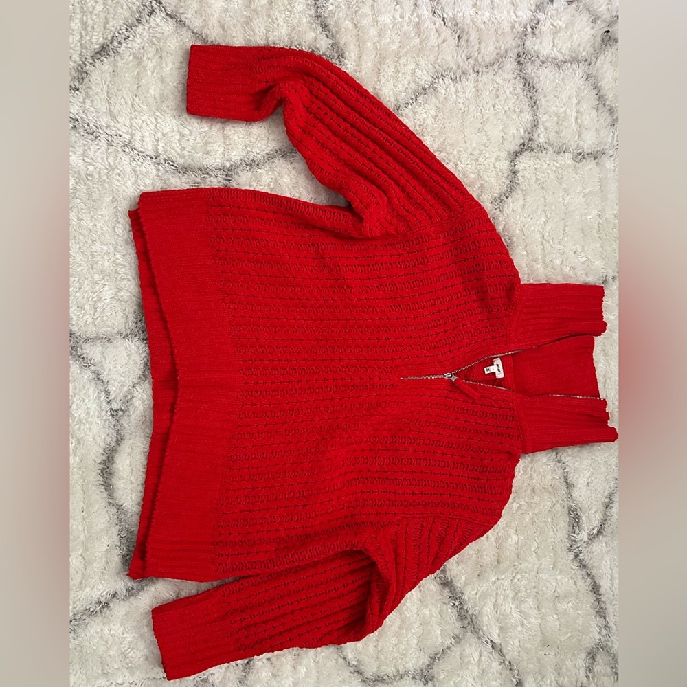 Aerie Cable Car Quarter Zip Sweater